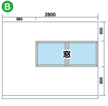 立面図　横窓