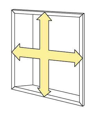 正面付サイズ採寸図