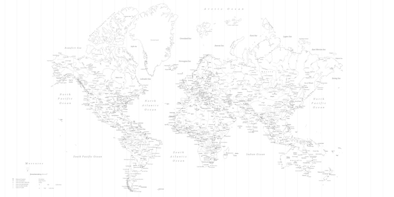 Ka 0009 The World S Map かべいろのデザイン かべいろ Com おしゃれ壁紙リフォーム貼り替え インクジェット壁紙 のかべいろ Com