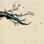 墨で描いた桜のデザイン
