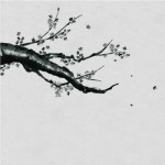 墨で描いた桜のデザイン
