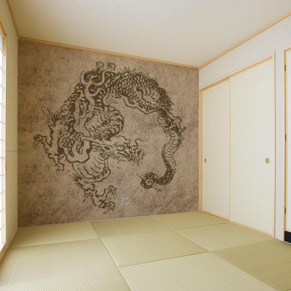 Kj 0099 Dragon In Th Wall A かべいろのデザイン かべいろ Com おしゃれ壁紙リフォーム貼り替え インクジェット 壁紙のかべいろ Com