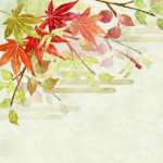 紅葉と赤とんぼのデザイン壁紙